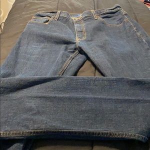 Men’s slim fit jeans.  Dark blue wash